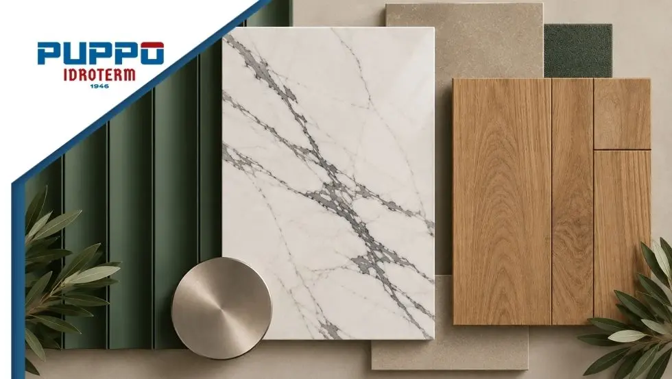 Materiali, colori e finiture: da Idroterm Puppo gli abbinamenti per ambienti armoniosi e di stile